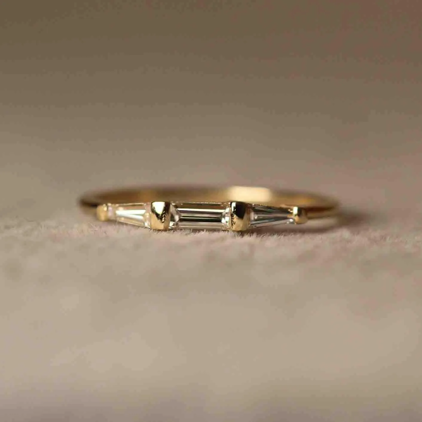 14K Baguette Cutting Diamond Wedding Band by VicStoneNYC Fine Jewelry
