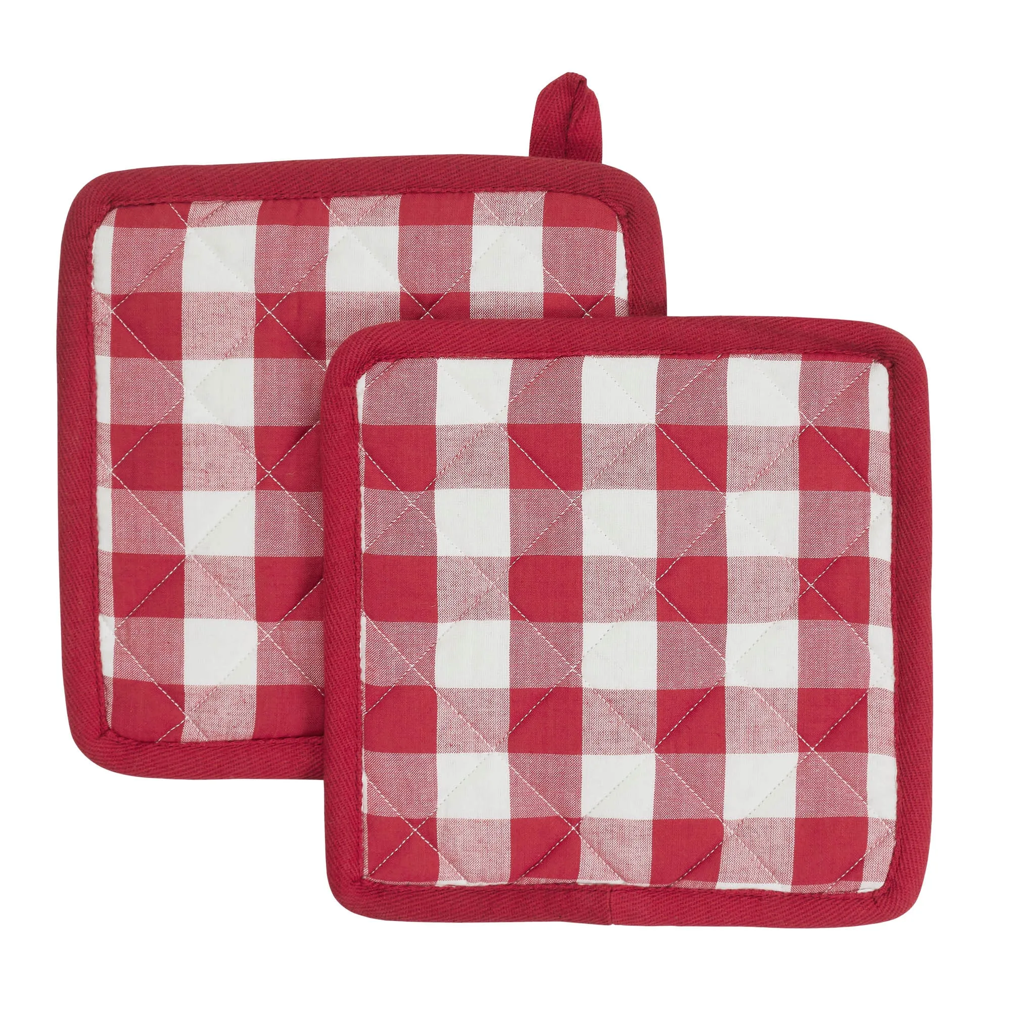 Annie Buffalo Check Red Pot Holder Set of 2 8x8