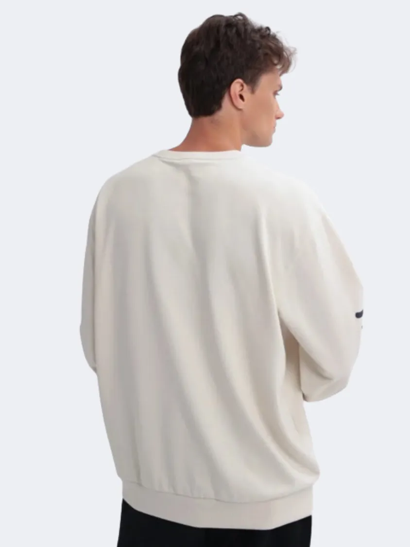 Anta Vintage Men Lifestyle Sweatshirt Off White