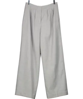 Arket Grey Low Waist Flannel Trousers UK 8
