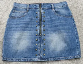 BCB Generation Womens Stretch Straight Studded Skorts High Rise Blue Size 26