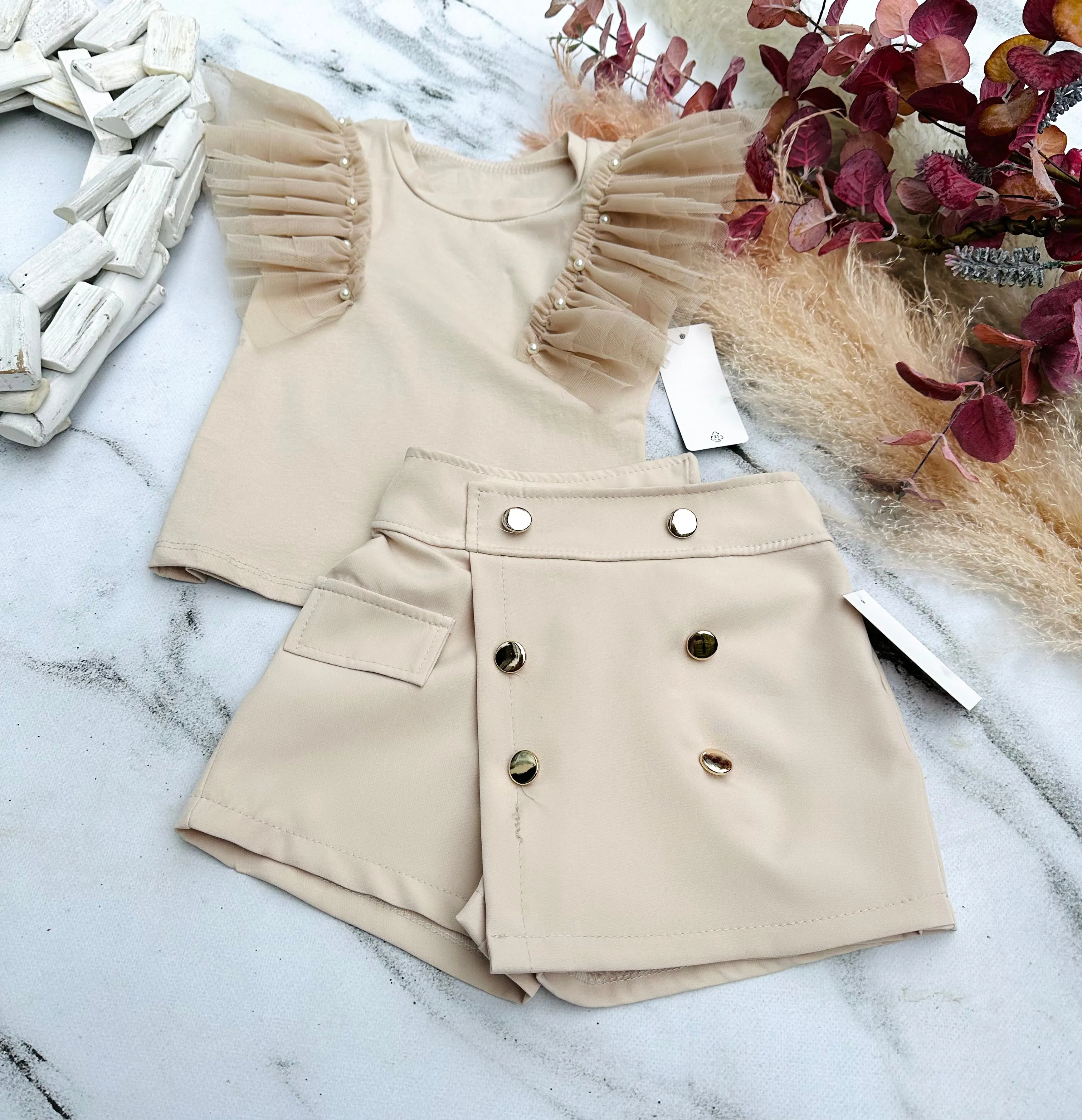 Beige skorts
