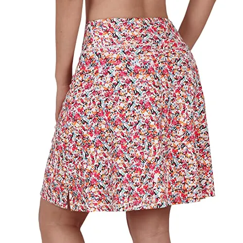 beroy Women's Swim Skirt Skorts Bottoms High Waisted Knee Length Skirts with Pockets UV Protection Grey S