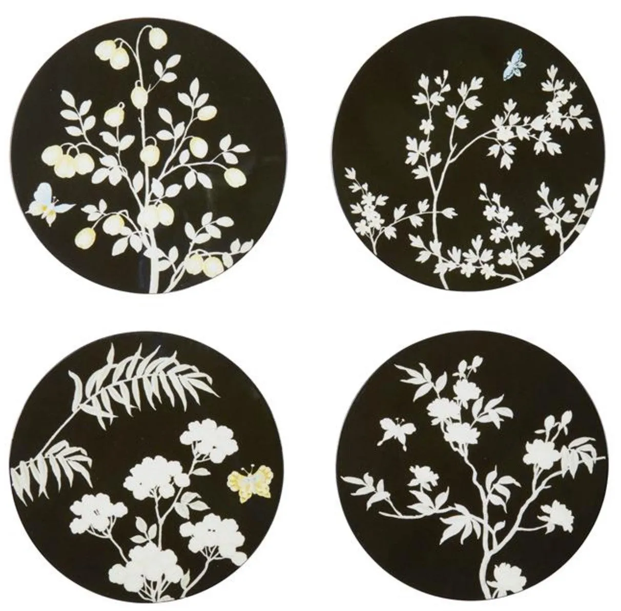 Black Chinoiserie Coasters - Set of 4 - Limited Edition