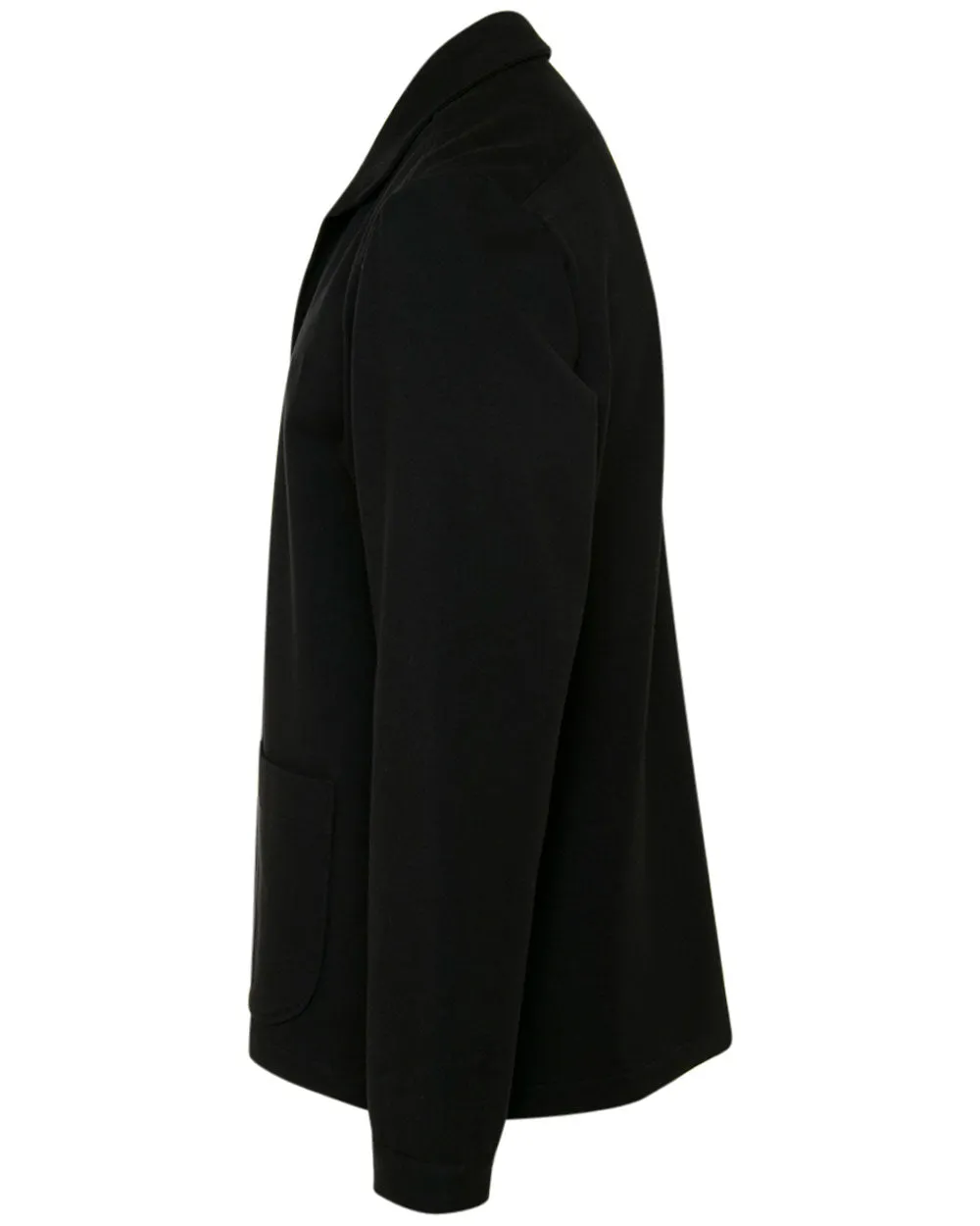 Black Jersey Knit Chore Jacket