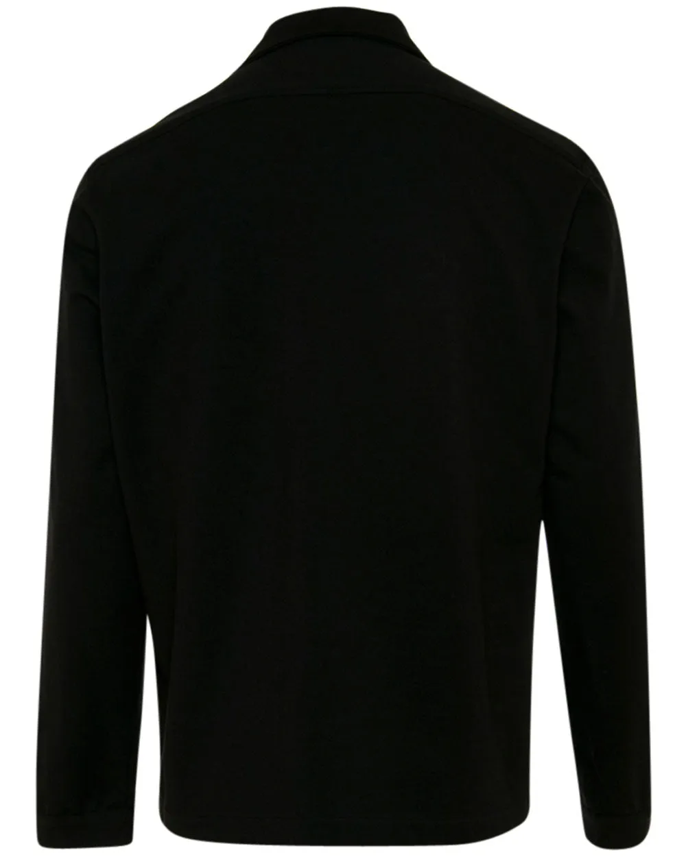 Black Jersey Knit Chore Jacket