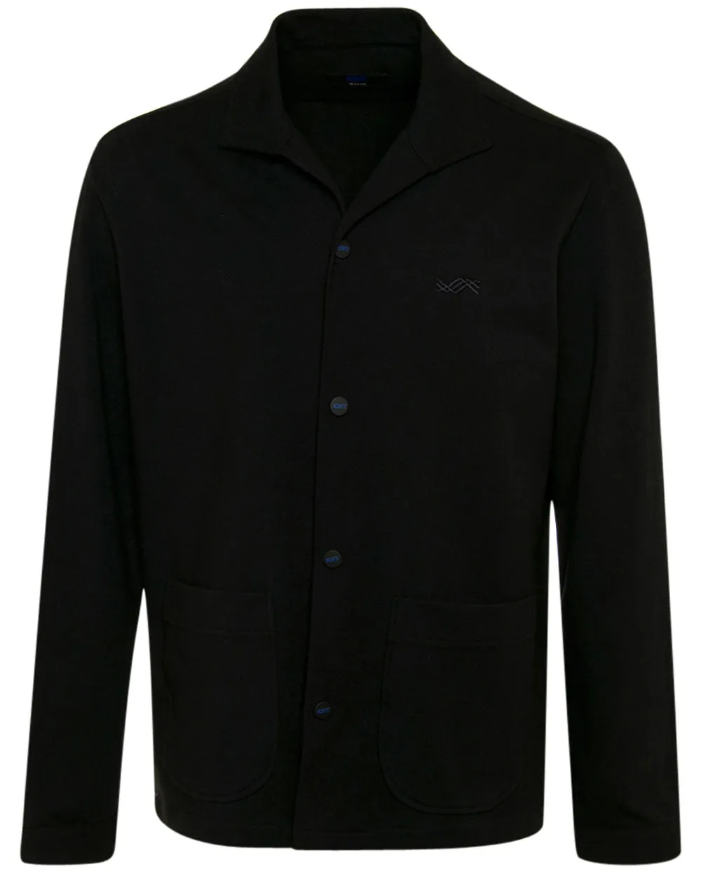 Black Jersey Knit Chore Jacket