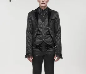 Black Tuxedo Jacket w/ Sewn in Vest