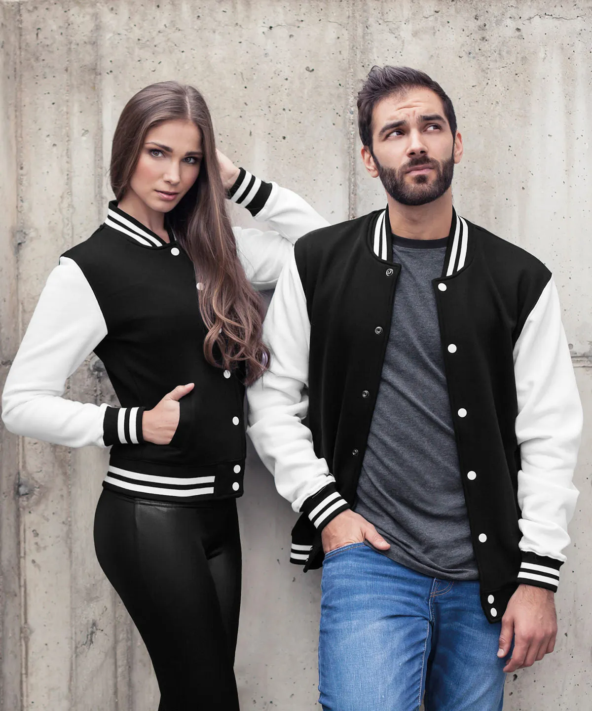 Black/White - Sweat college jacket
