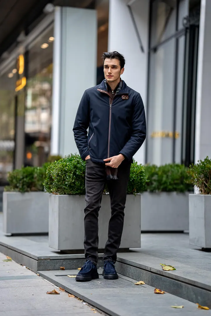 Brabion Men's Navy Blue Waterproof Coat