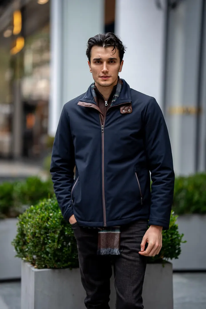 Brabion Men's Navy Blue Waterproof Coat