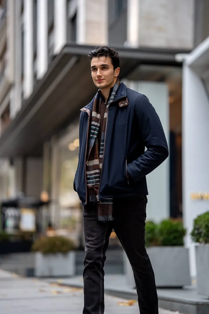 Brabion Men's Navy Blue Waterproof Coat