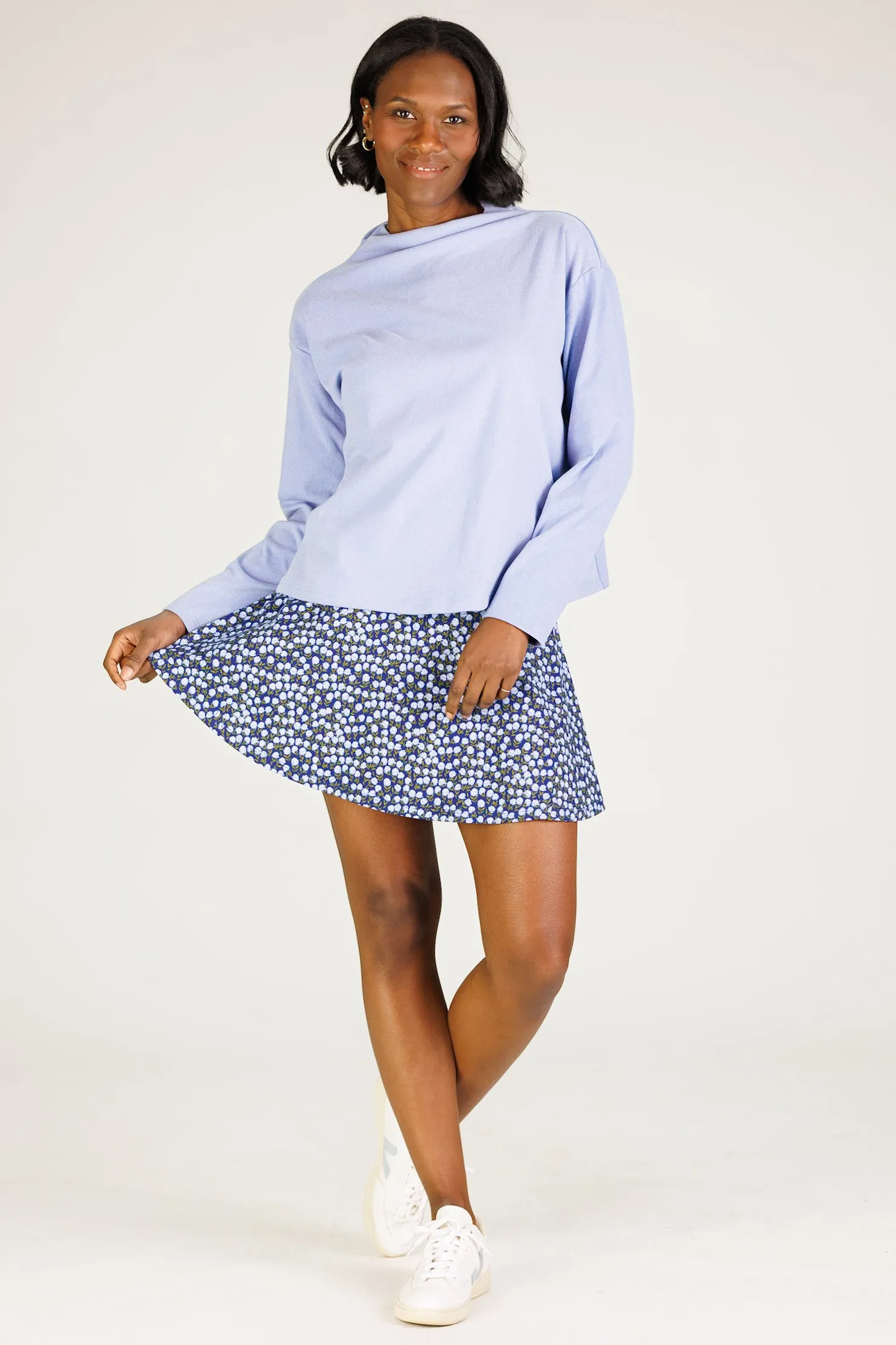 Camren Top in Cloudy Blue Supersoft