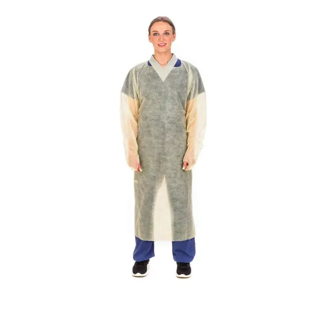 Cardinal Health Over The Head Spunbond Protective Gown, Yellow