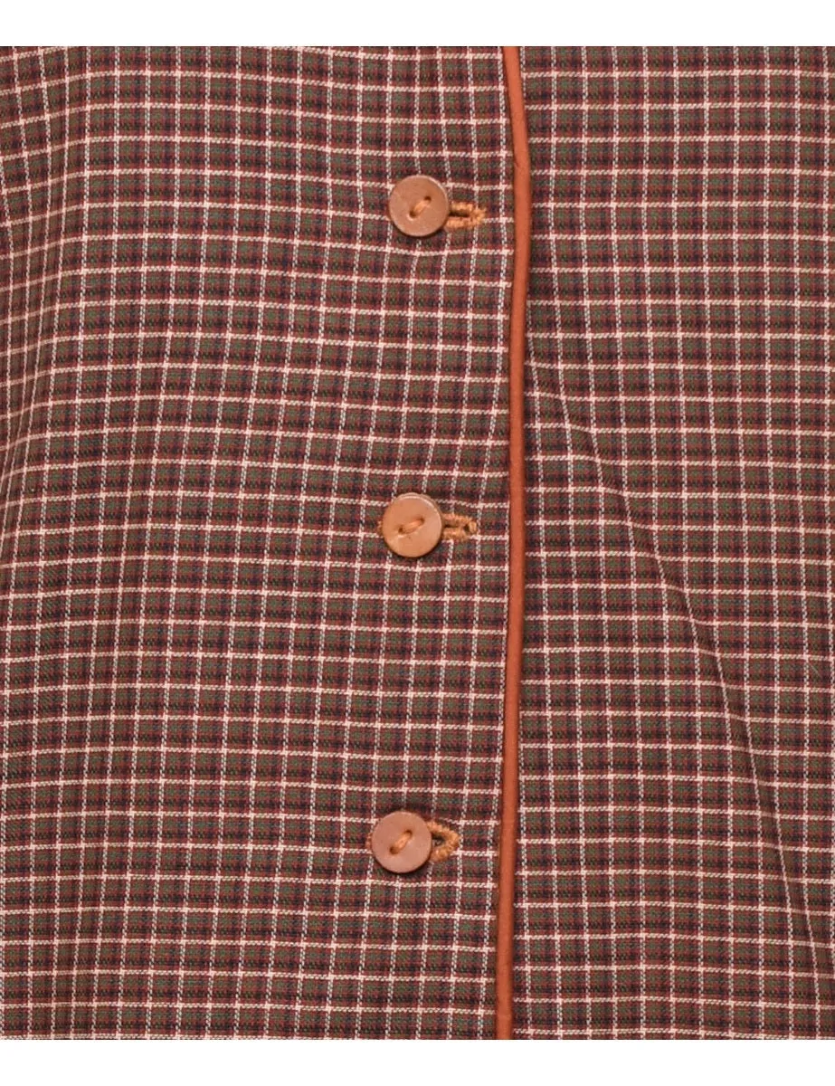 Checked Coat - XL