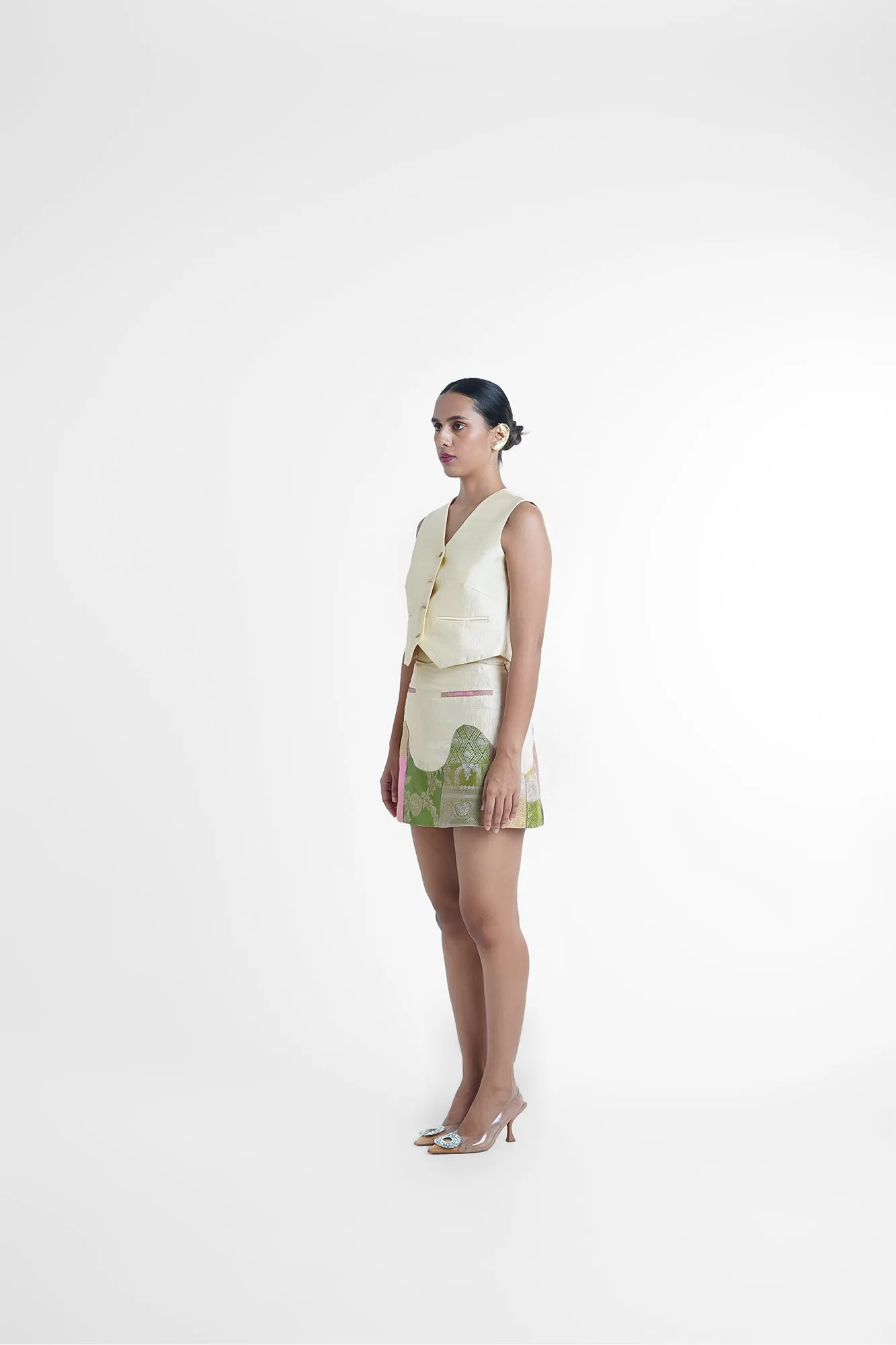 Cheri Upcycled Silk Skort RTS