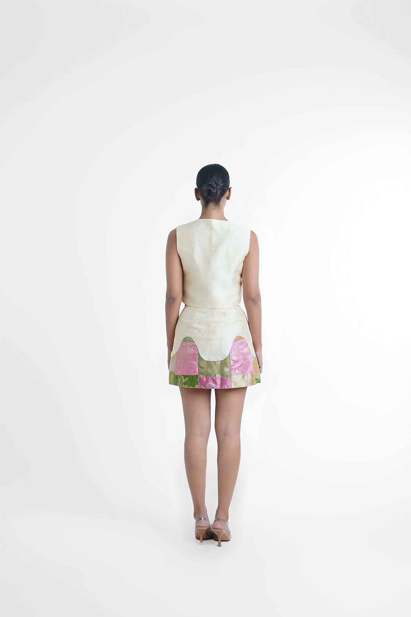 Cheri Upcycled Silk Skort RTS