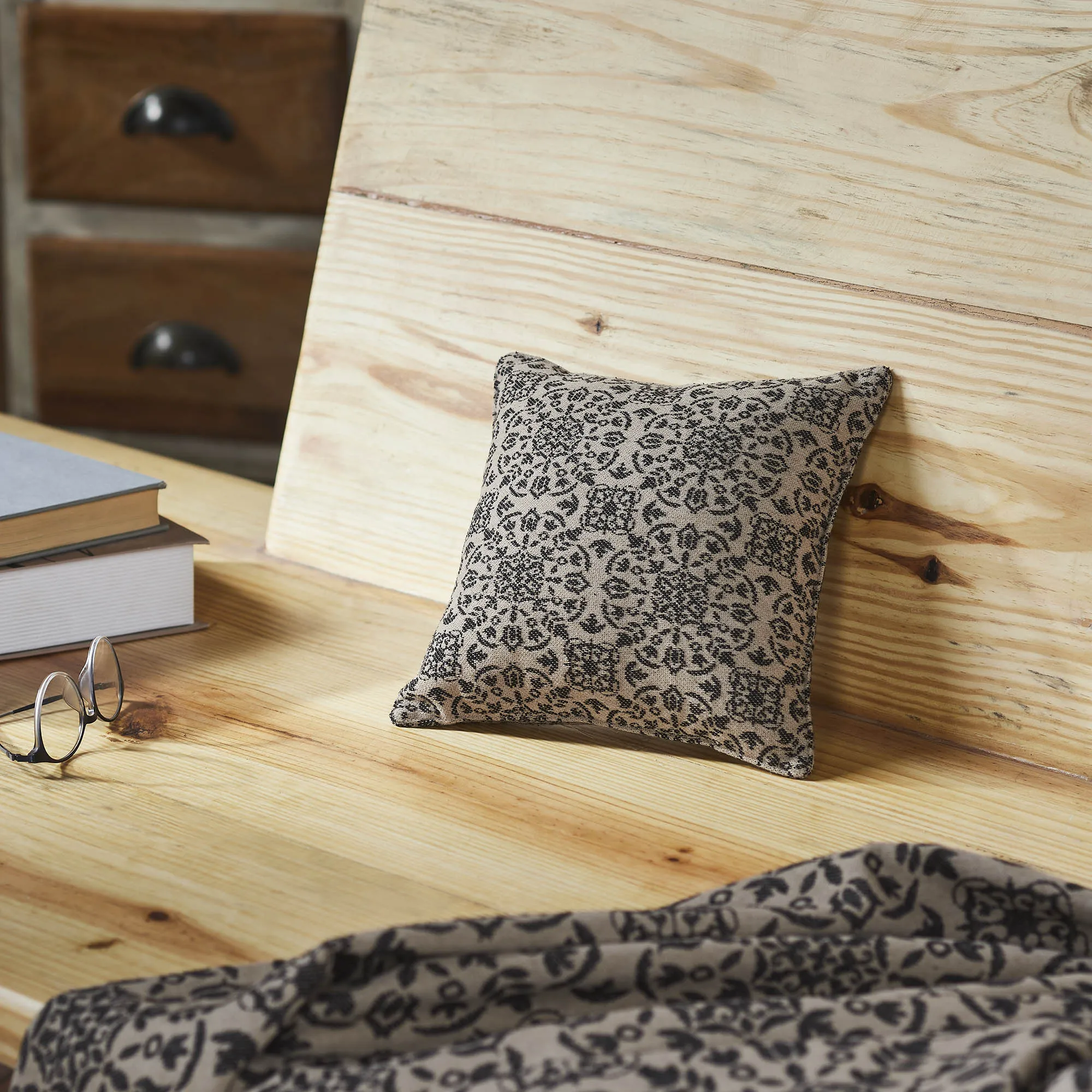 Custom House Black Tan Jacquard Coverlet Collection