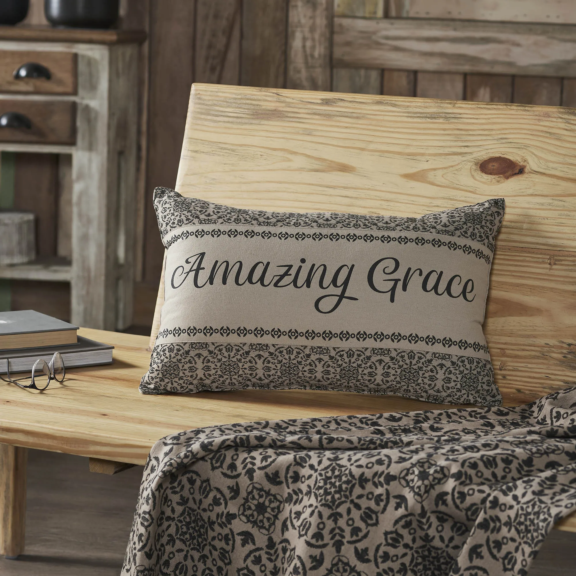 Custom House Black Tan Jacquard Coverlet Collection