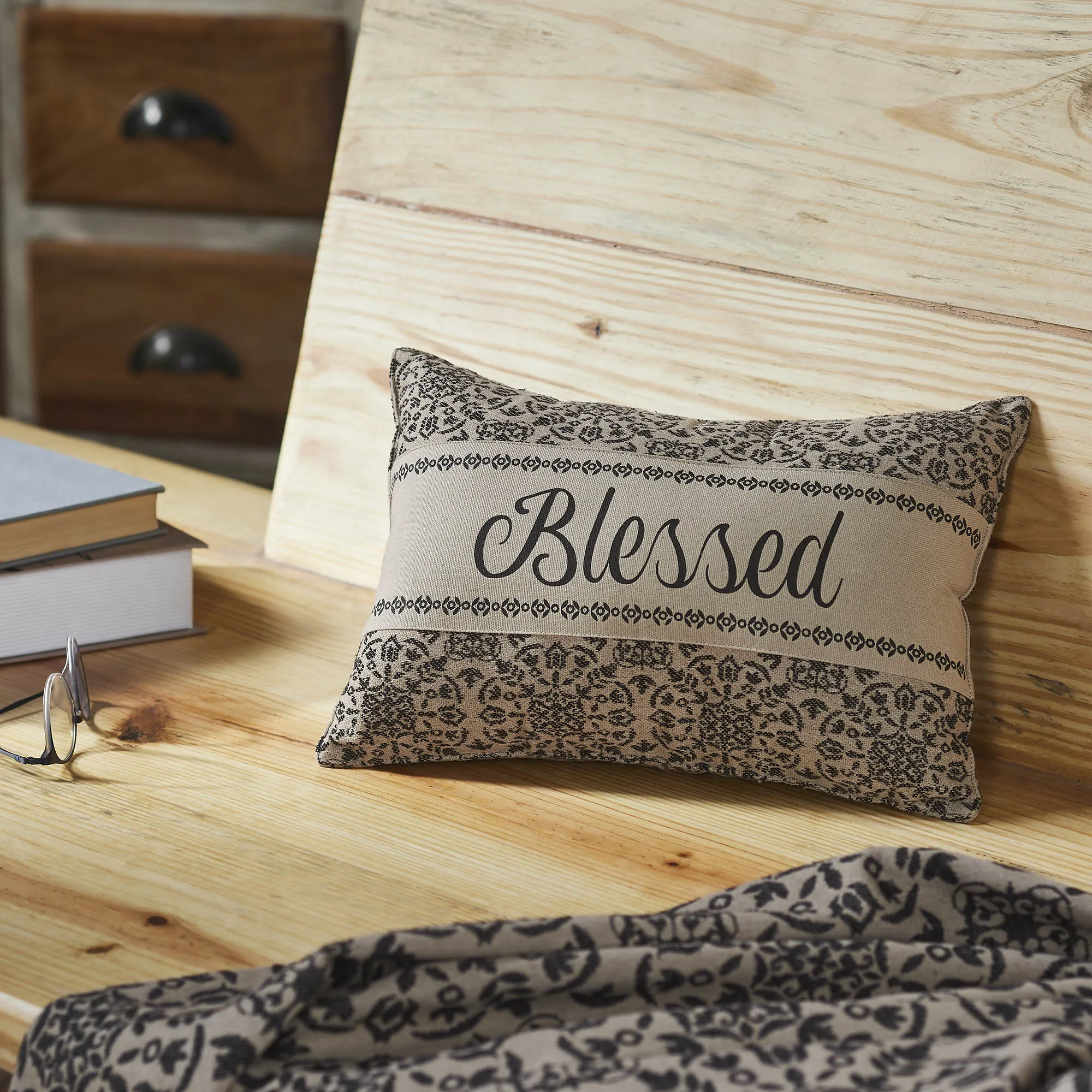 Custom House Black Tan Jacquard Coverlet Collection