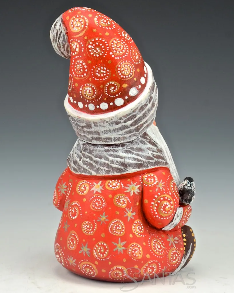 Decorative Red Sitting Russian Santa