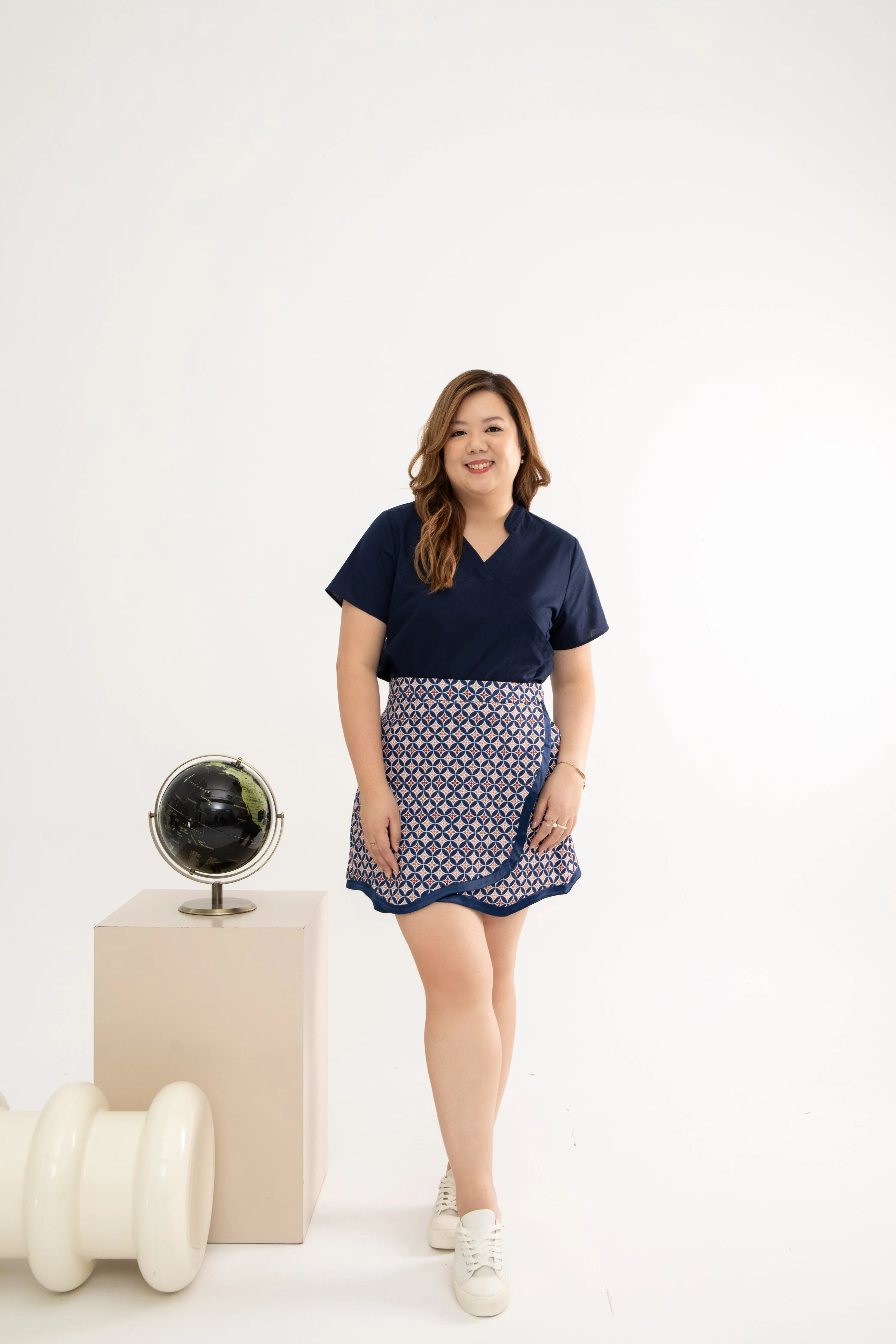 Édition Limitée Print Scallop Hem Skorts (Peranakan)