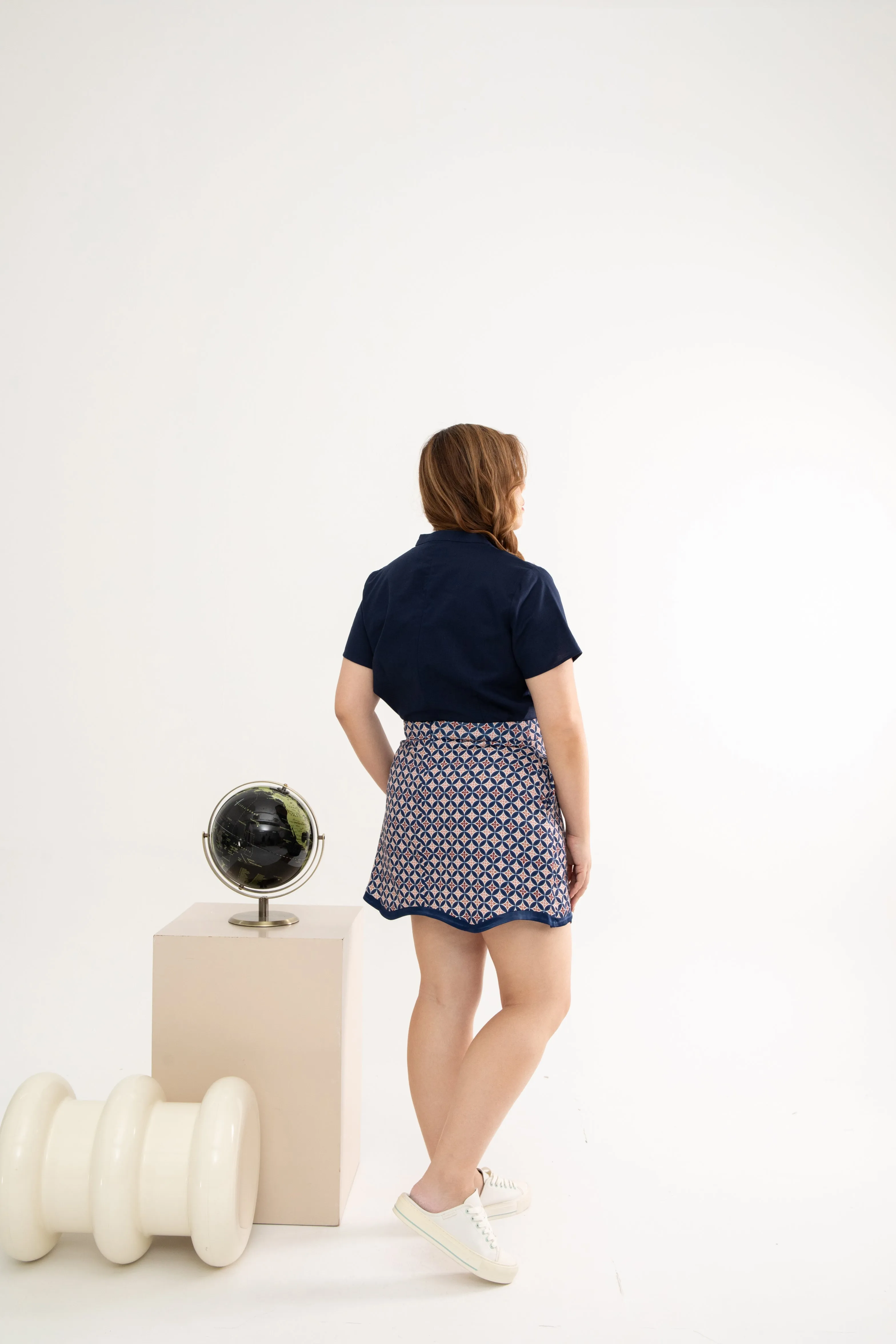 Édition Limitée Print Scallop Hem Skorts (Peranakan)