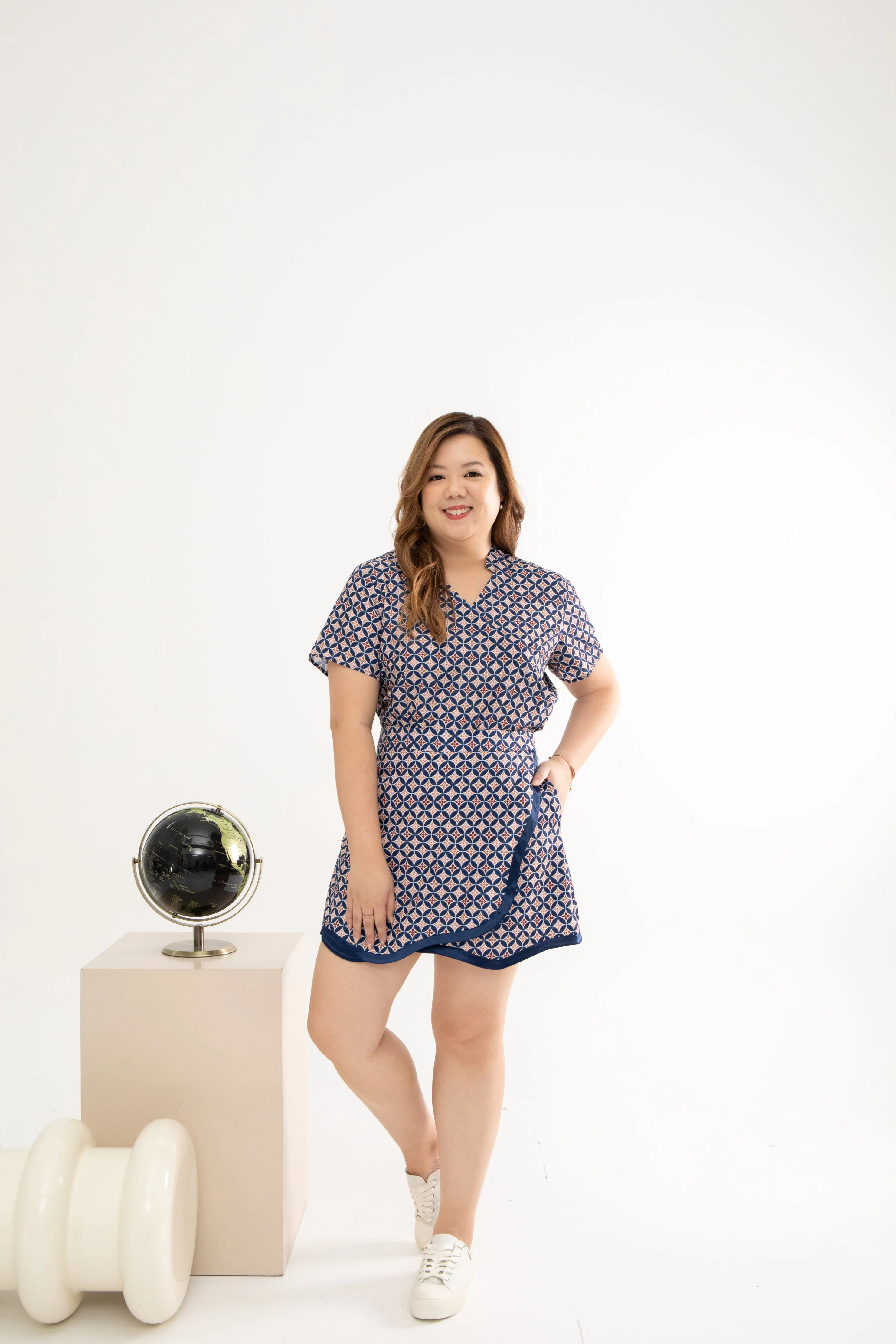 Édition Limitée Print Scallop Hem Skorts (Peranakan)