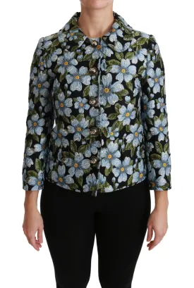 Dolce & Gabbana Multicolor Floral Blazer Coat Polyester Jacket