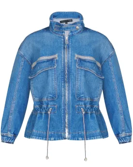 Drawstring Roz Denim Jacket in Astra