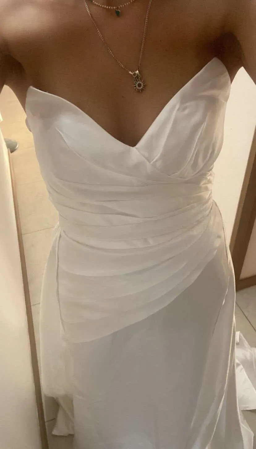 Elegant Simple Satin Mermaid & Train Wedding Gown Set All Sizes/Colors