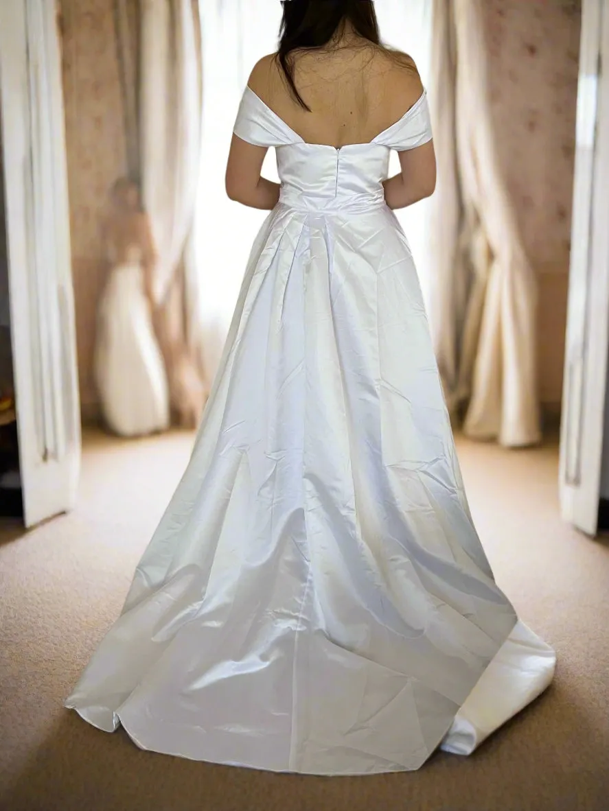 Elegant Simple Satin Mermaid & Train Wedding Gown Set All Sizes/Colors