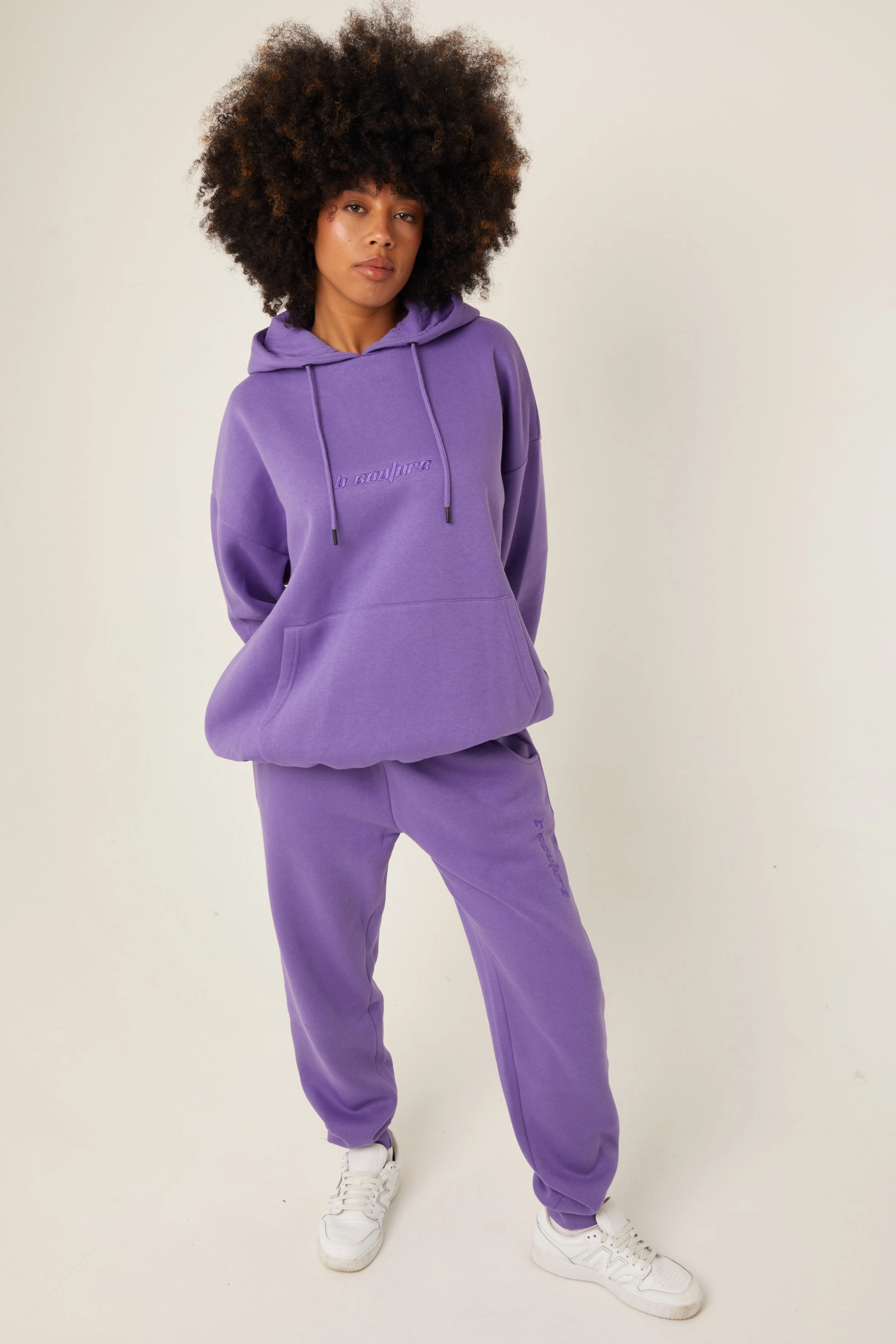 Essential Oversized Fleece Tracksuit - Purple