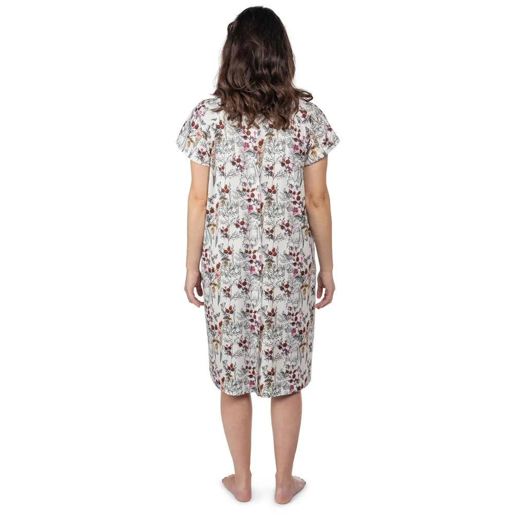 Floral Mommy Labor and Delivery/ Nursing Gown