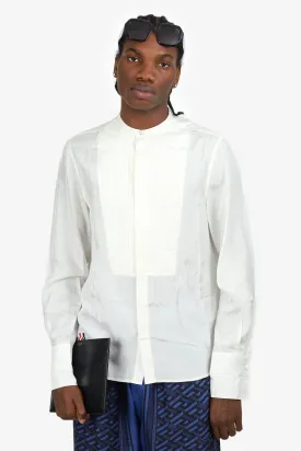 Giambattista Valli x H&M White Silk Pleated Shirt Size M Mens