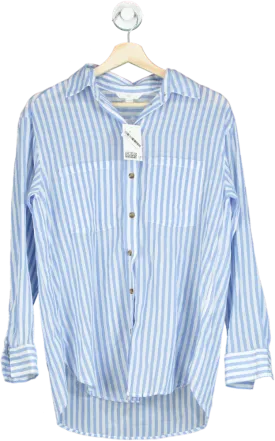 H&M Blue Striped Shirt UK XS