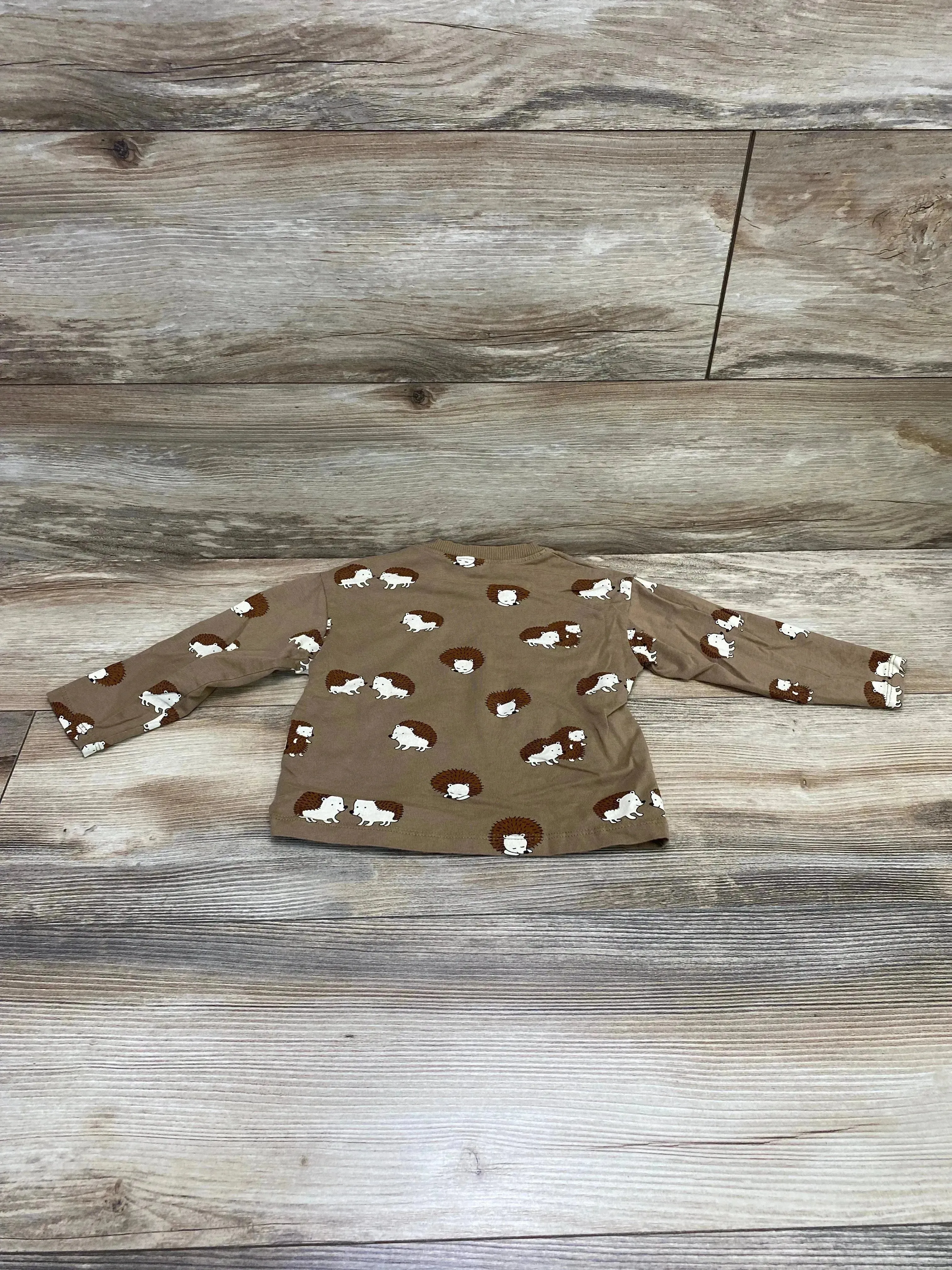 H&M Hedgehog Shirt Brown sz 18m
