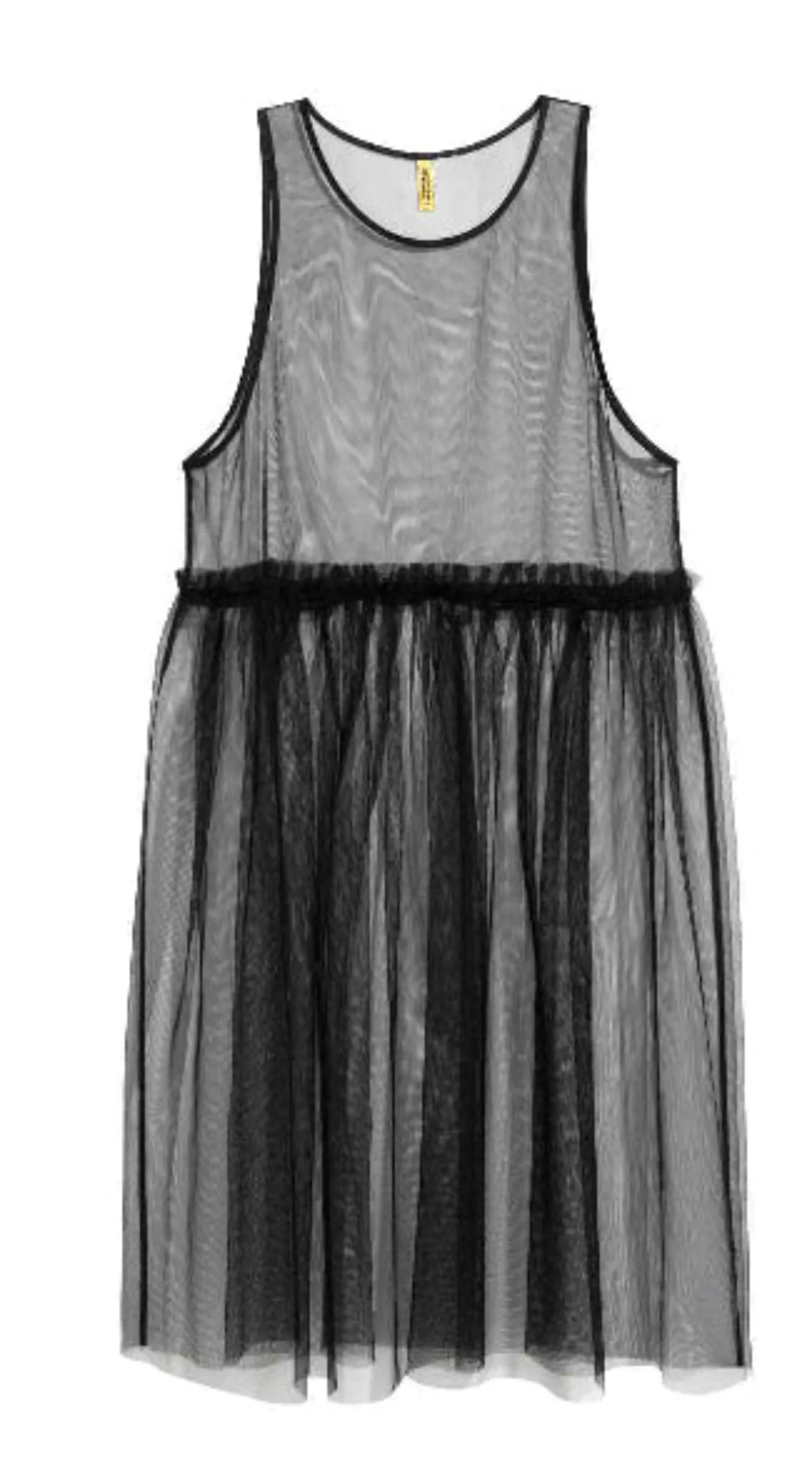 H&M Women's black sleeveless tulle dress, S