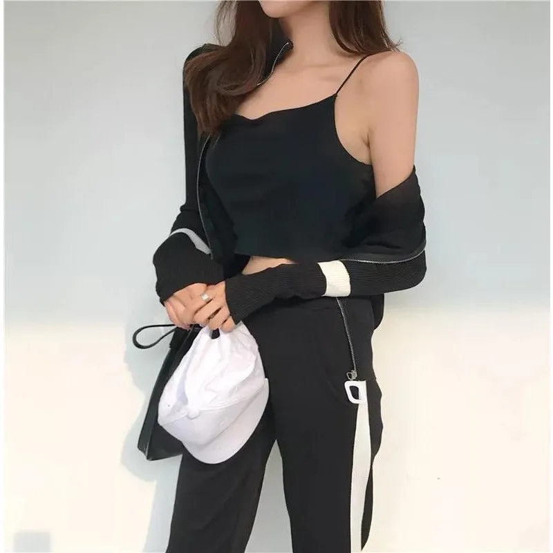 Knitting Tracksuits Two Piece Sets