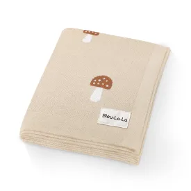 Luxury Knit Mushroom Swaddle Baby Blanket by Bleu La La