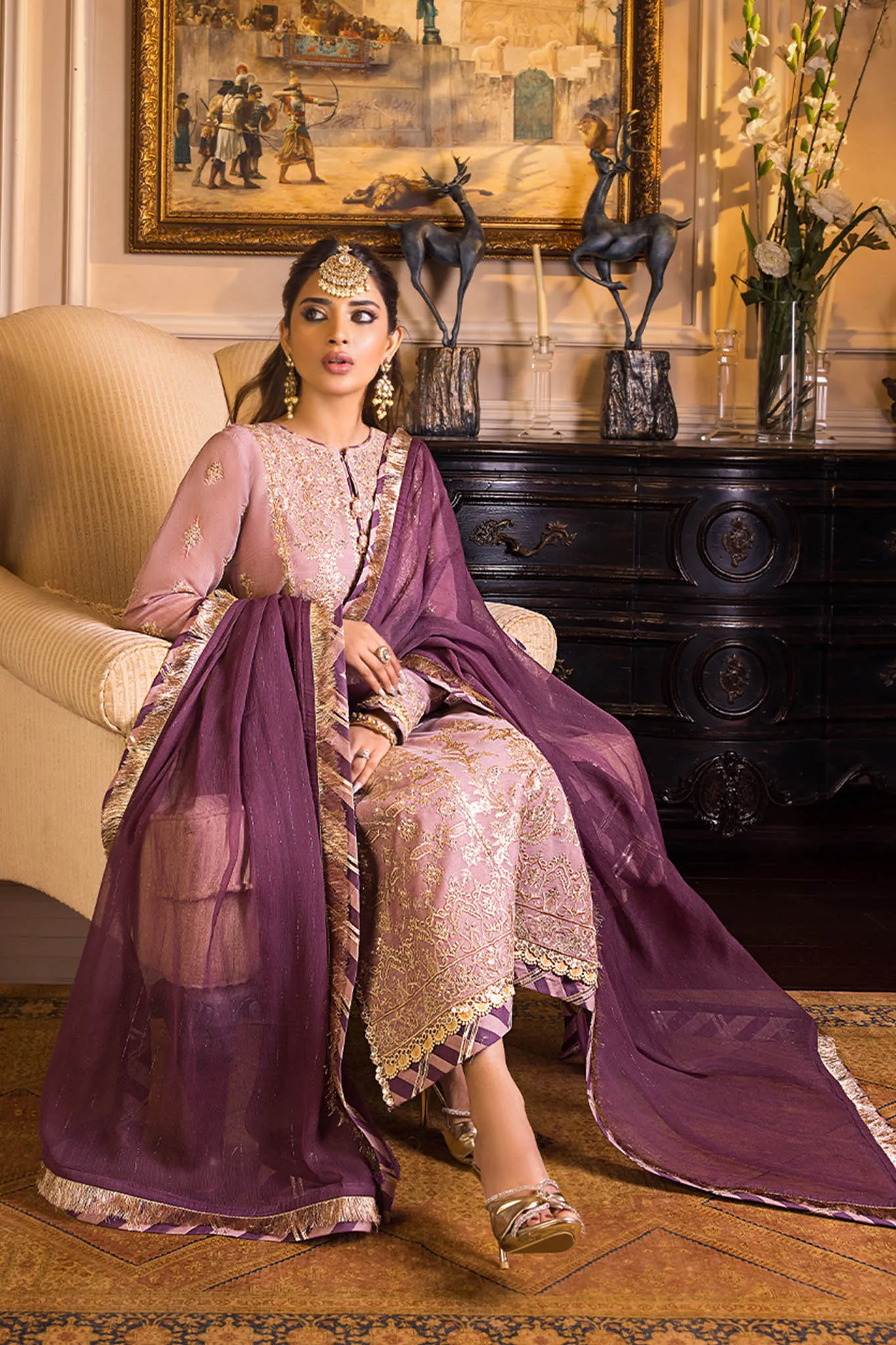 Maahru & Noorie by Asim Jofa Unstitched 3 Piece Festive Collection'2023-AJSM-03