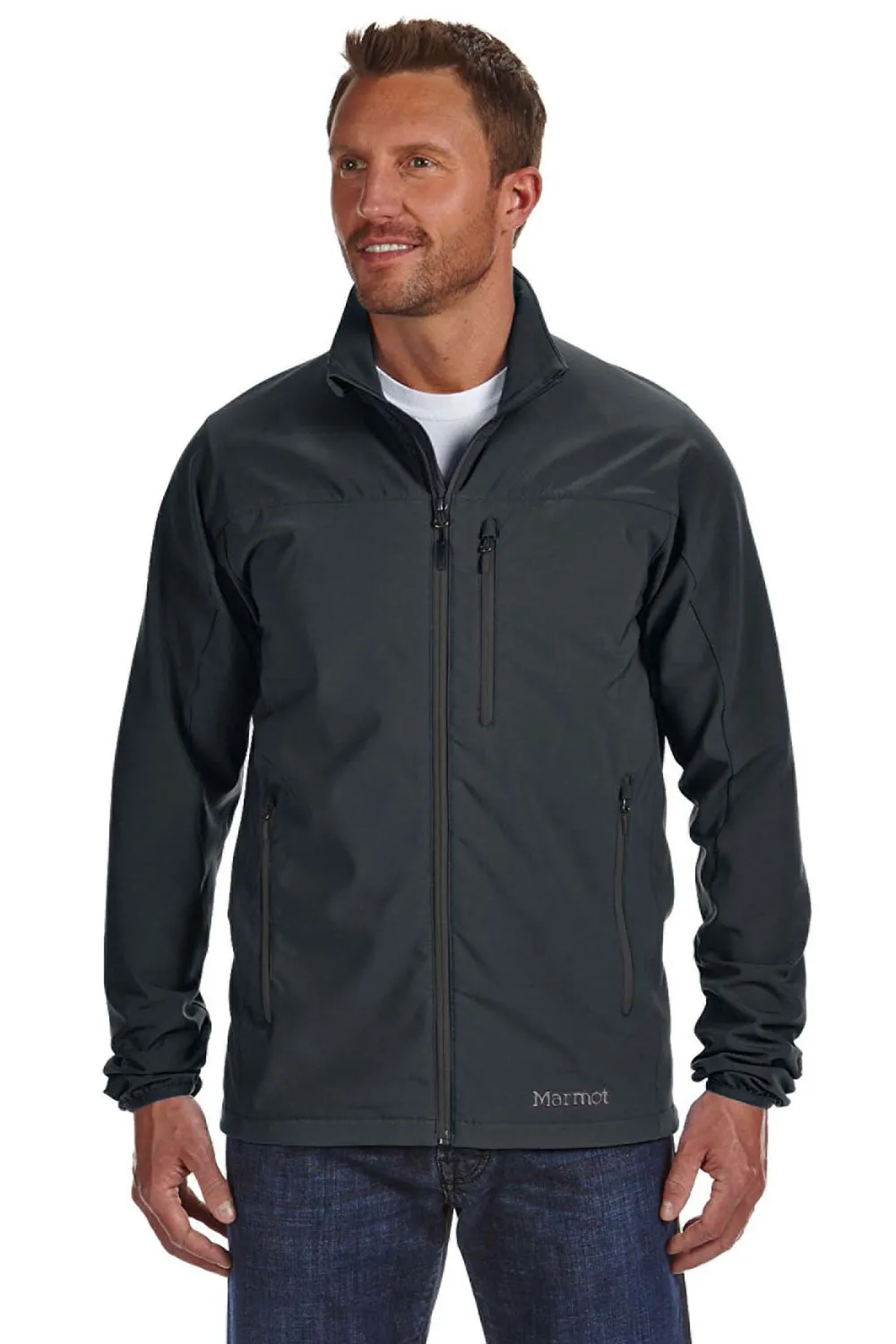 Marmot Mens Tempo Water Resistant Full Zip Jacket - Black - Closeout