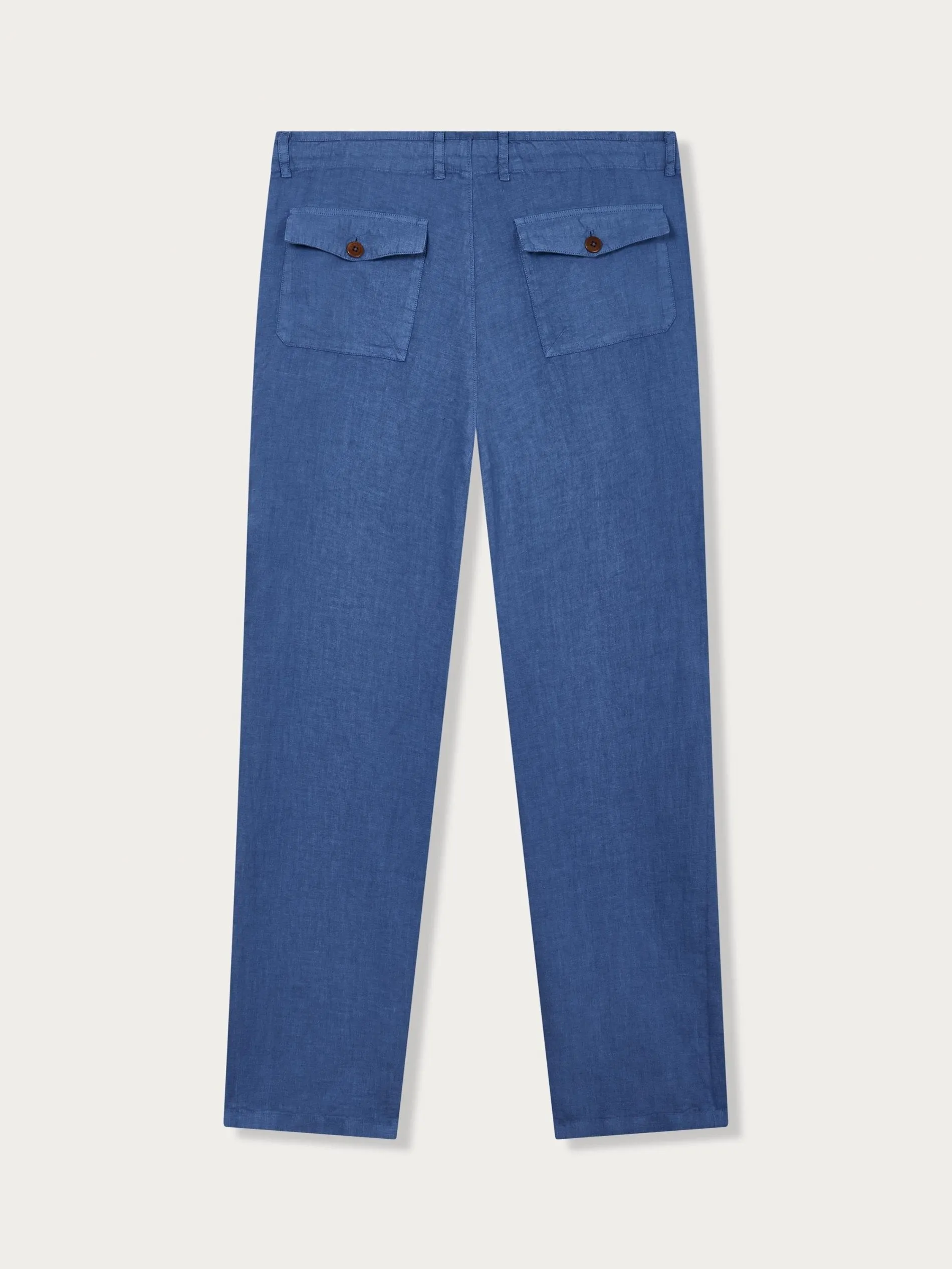 Men's Deep Blue Randall Linen Trousers