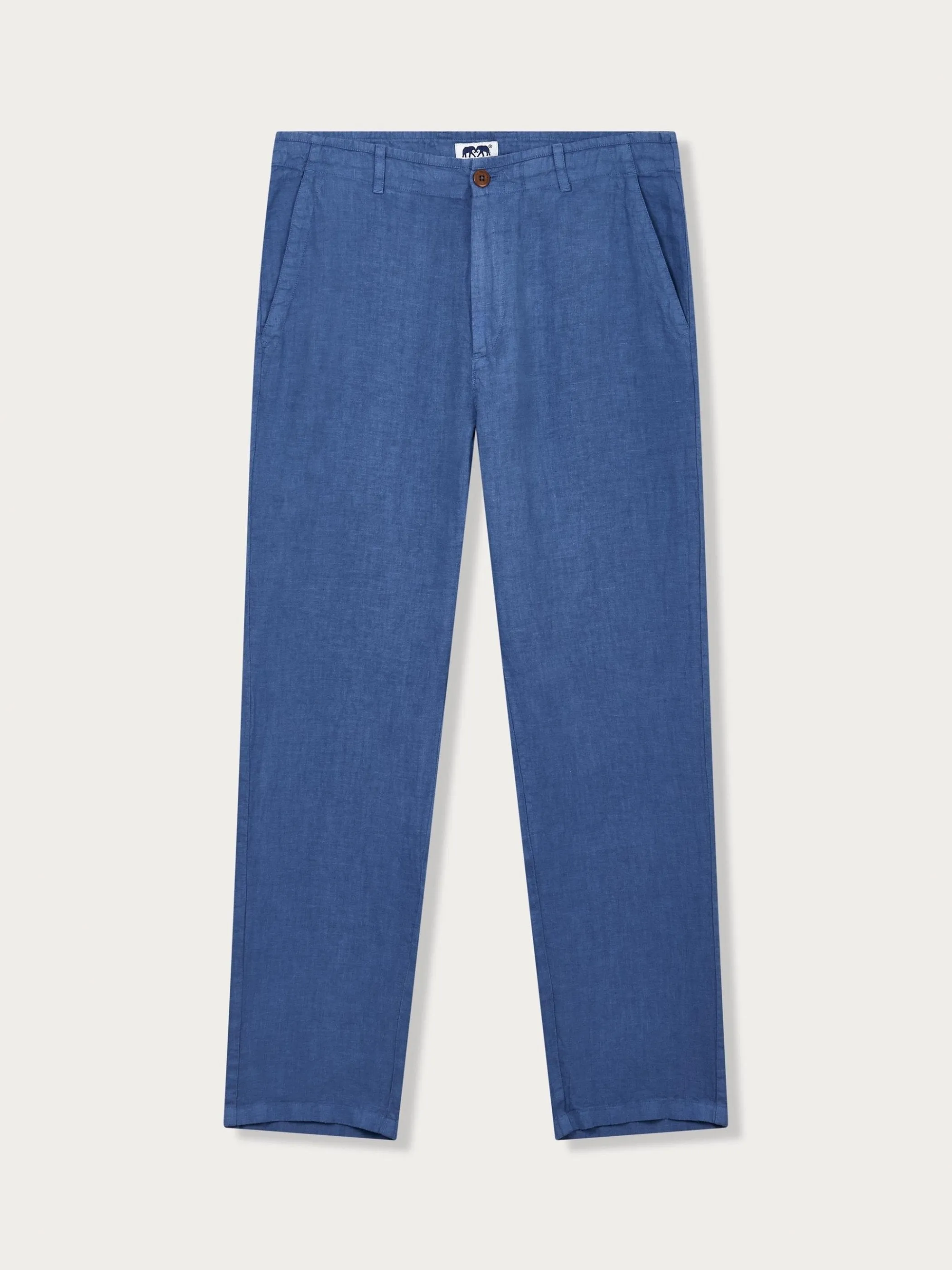 Men's Deep Blue Randall Linen Trousers