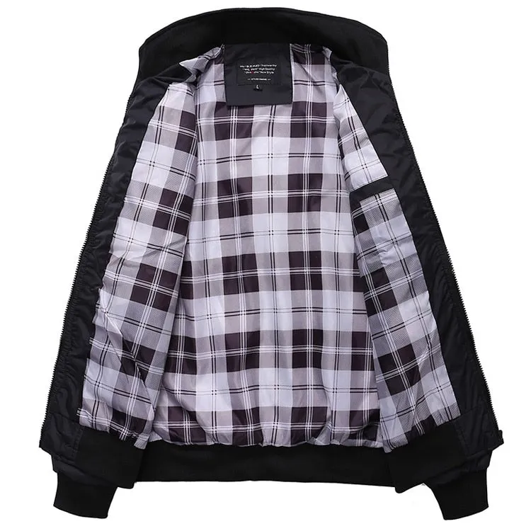 Mens Jackets Spring Autumn Casual Coats Solid Color Mens Sportswear