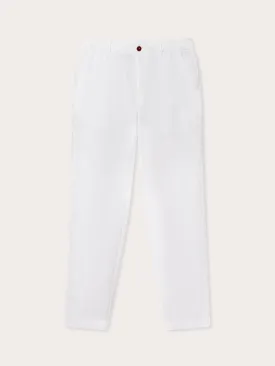 Men's White Randall Linen Trousers
