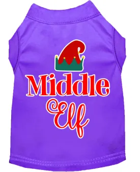 Middle Elf Screen Print Dog Shirt Purple Xxl