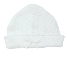 Paty Knit White Beanie