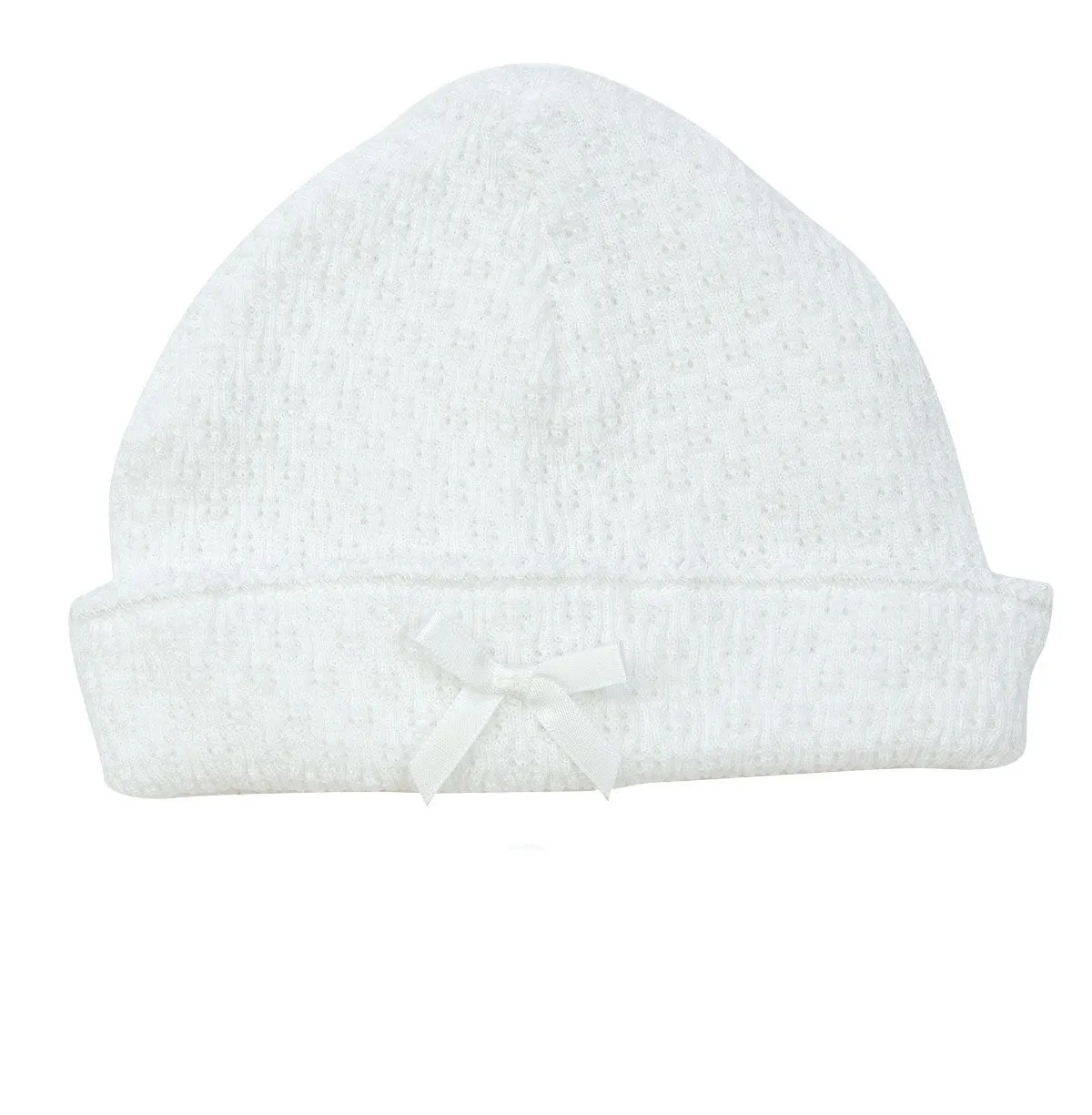 Paty Knit White Beanie