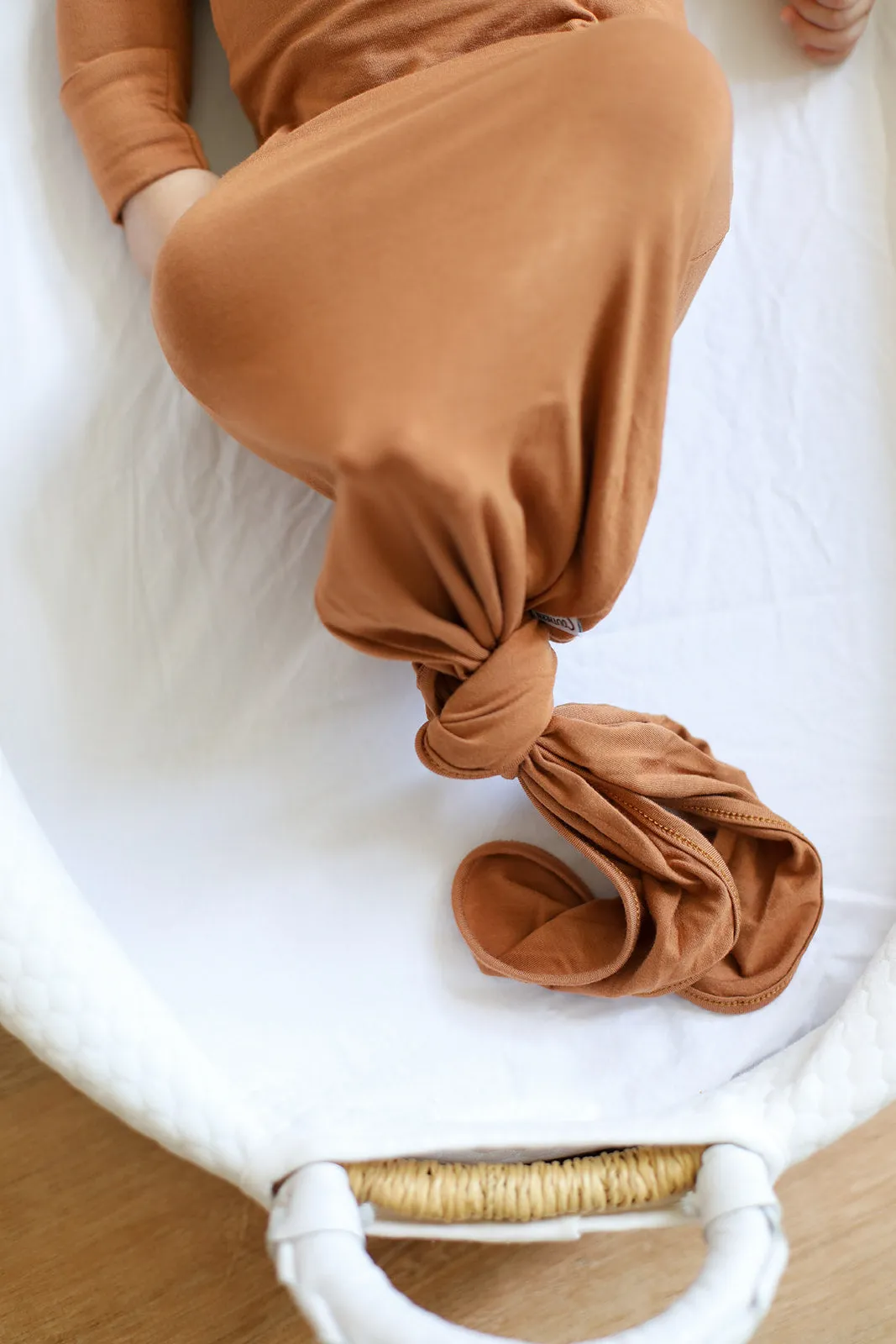 Pecan Solid Bamboo Knotted Gown